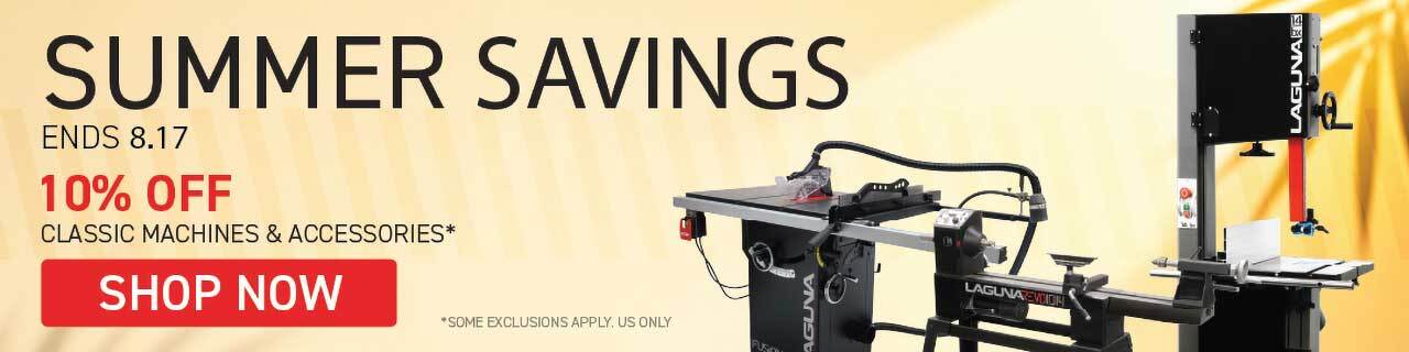 10% Off Laguna Classic Machinery & Accessories
