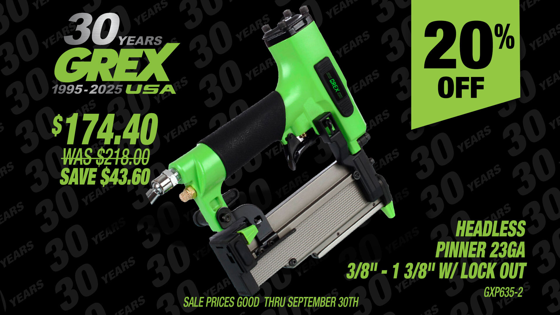 Grex 20% Off Headless Pinner