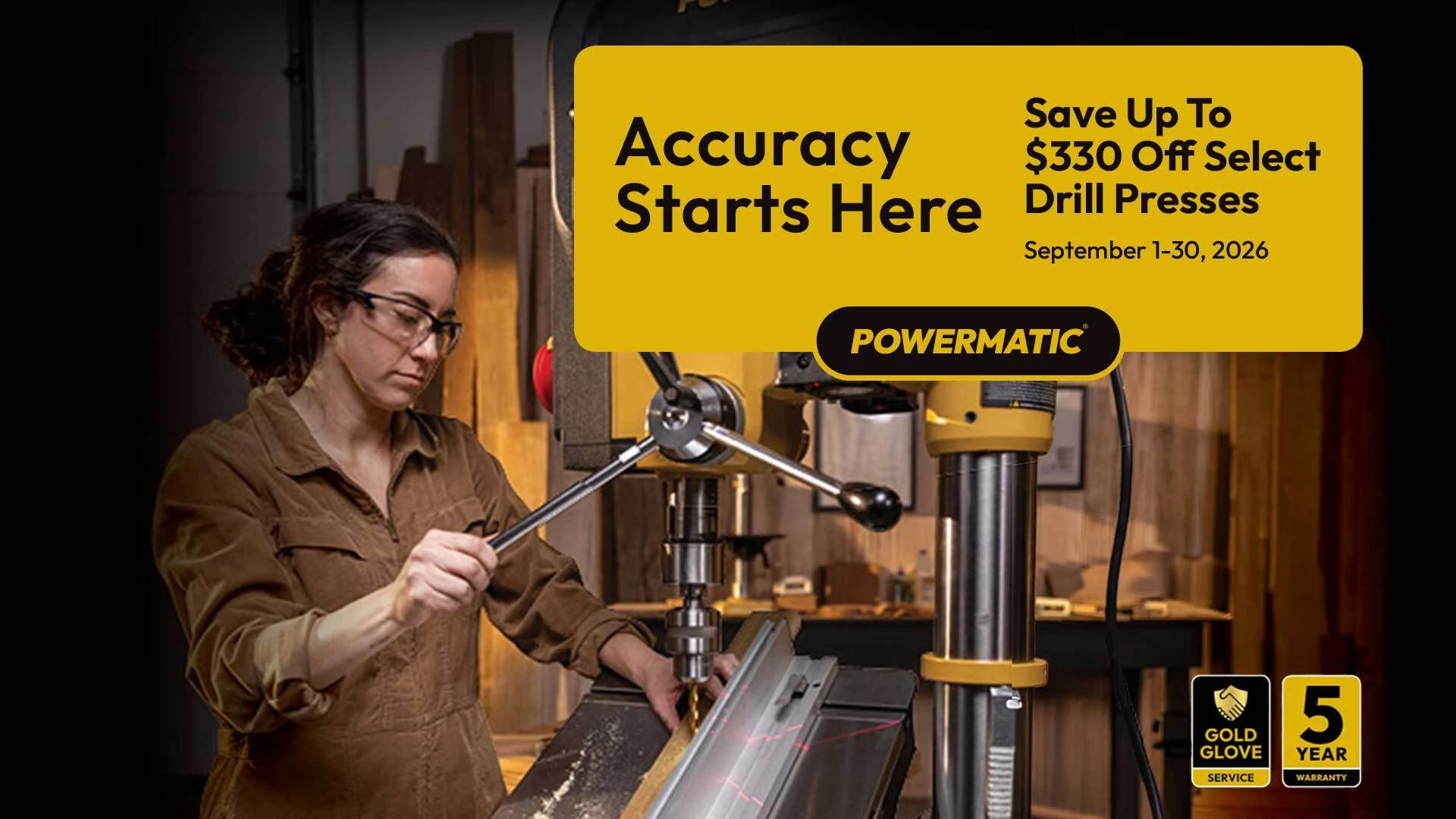 Save Up To $330 Off Selected Drill Presses