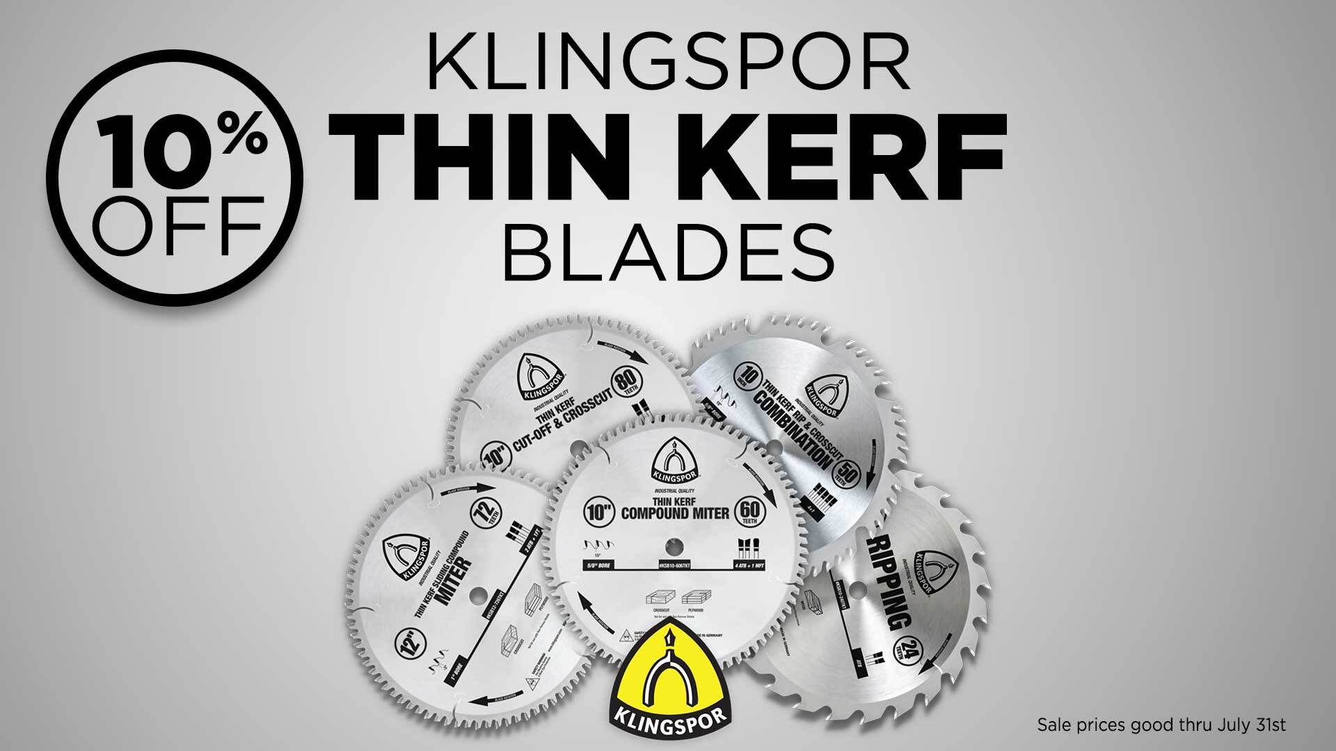 10% Off Klingspor Thin Kerf