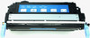 This is the front view of the Hewlett Packard 643A cyan replacement laserjet toner cartridge by NXT Premium toner