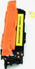 This is the left side view of the Hewlett Packard 504A yellow replacement laserjet toner cartridge by NXT Premium toner