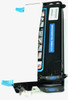 This is the left side view of the Dell PF029 cyan replacement laserjet toner cartridge by NXT Premium toner