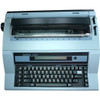 This is the front view of the Swintec 2640 typewriter. It is meant to shows off the body of the typewriter exactly as it comes out of the package.