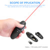Wireless Presenter Remote with Red Laser Pointer and USB Receiver