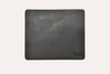 Cowhide Leather Mouse Pad with Smooth Hand-Glazed Surface (Black)