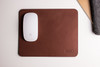 Cowhide Leather Mouse Pad with Smooth Hand-Glazed Surface (Mouse)