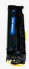 This is the side view of the Hewlett Packard 305A Cyan replacement laserjet toner cartridge by NXT Premium toner