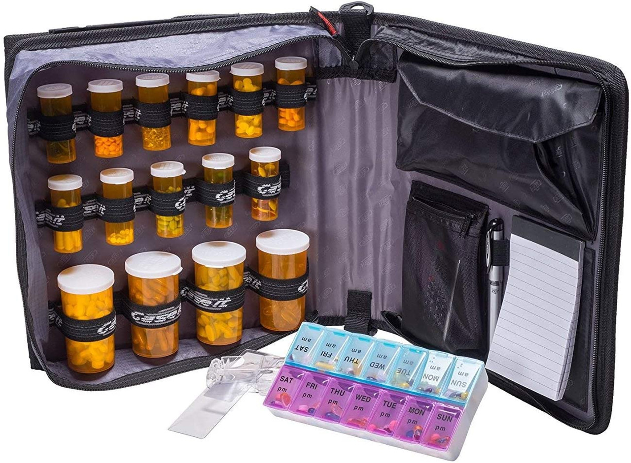 Daily Pill Organizer, Weekly AM/PM Pill Box, Pill Case Medicine Organizer,  7 Day Pill Container, Vitamin Organizer 