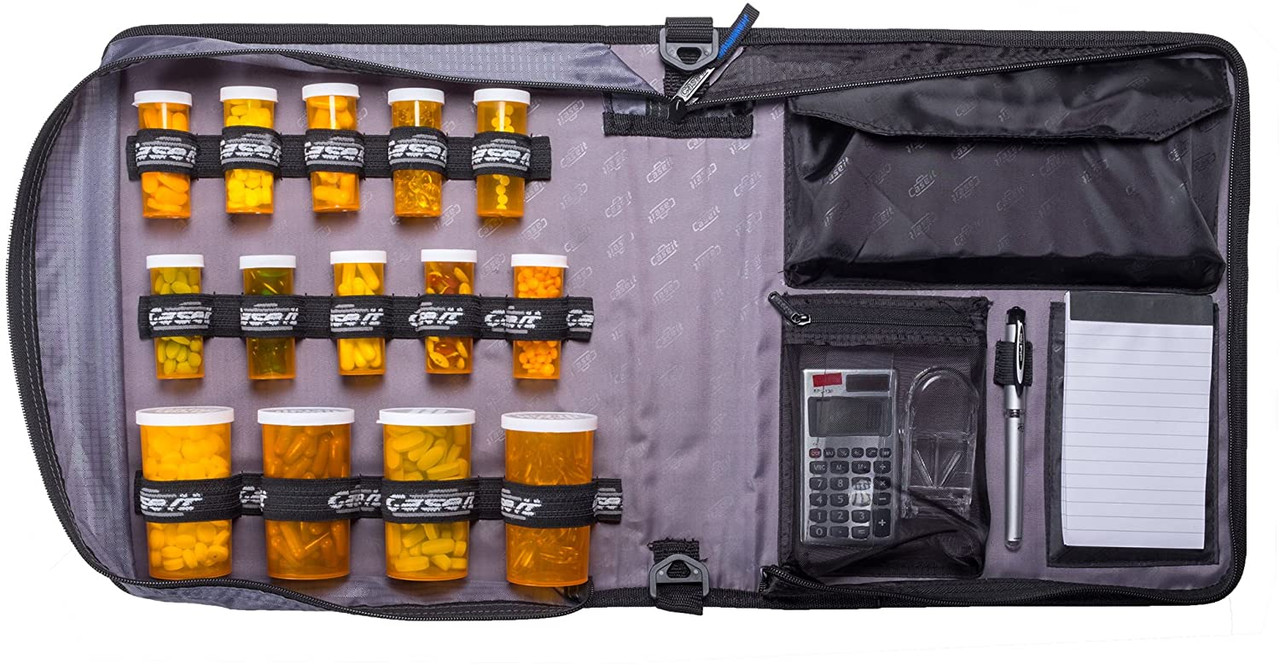 Pill Bottle Organizer, Medicine Bag Storage Medication Pill Box