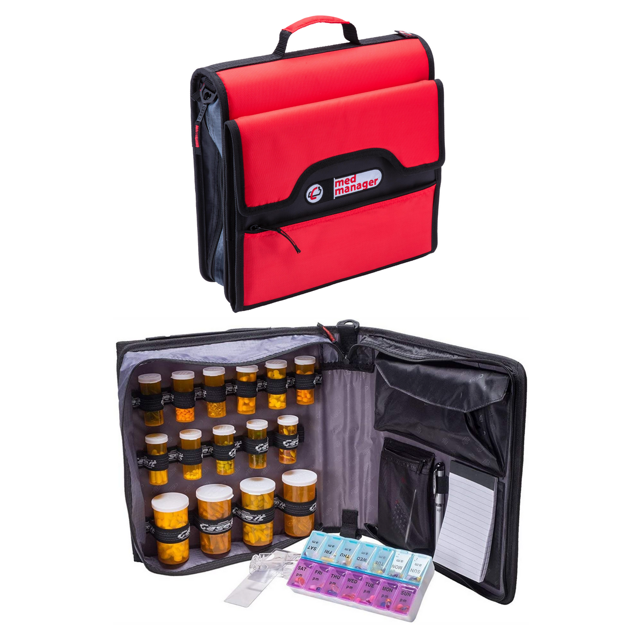 Med Manager Deluxe Medicine Organizer and Pill Case