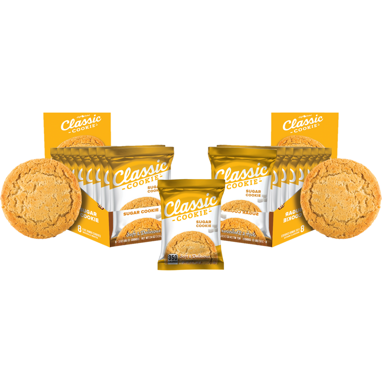 Classic Cookie Soft Baked Sugar Cookies, 2 Boxes, 16 Individually Wrapped  Cookies
