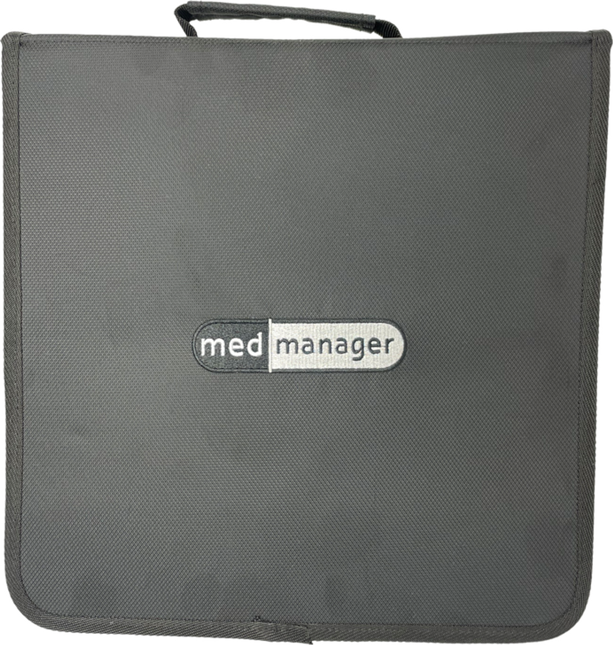 Med Manager Deluxe Medicine Organizer and Pill Case, Blue, 13" x  13" x 4.5"