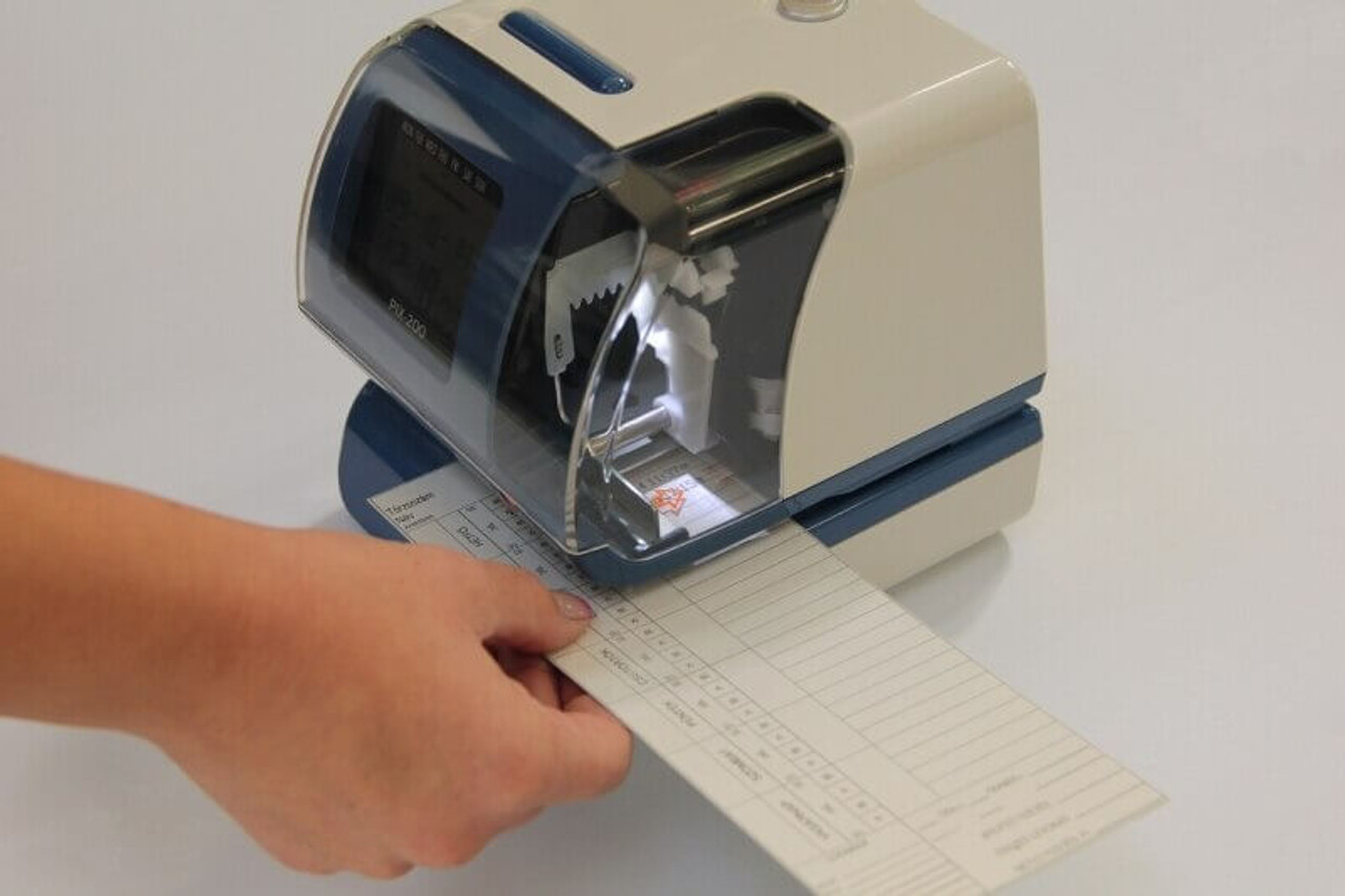 Amano Pix-200 Electronic Time Clock/Date Stamp Machine