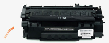 This is the front view of the Hewlett Packard 53A black replacement laserjet toner cartridge by NXT Premium toner