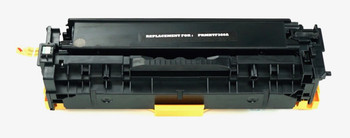 This is the front view of the Hewlett Packard 312A black replacement laserjet toner cartridge by NXT Premium toner