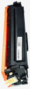 This is the right side view of the Hewlett Packard 410A magenta replacement laserjet toner cartridge by NXT Premium toner