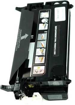 This is the right side view of the Dell PF030 black replacement laserjet toner cartridge by NXT Premium toner