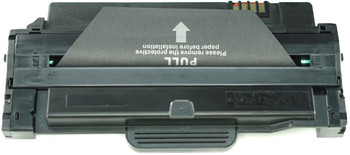 This is the front view of the Samsung MLT-D105L black replacement laserjet toner cartridge by NXT Premium toner