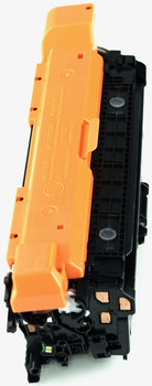 This is the right side view of the Hewlett Packard 504X black replacement laserjet toner cartridge by NXT Premium toner