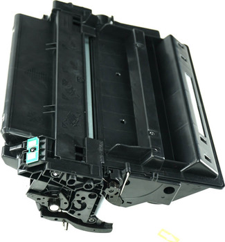 This is the right side view of the Hewlett Packard 11X black replacement laserjet toner cartridge by NXT Premium toner