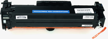 This is the back view of the Canon 118 cyan replacement laserjet toner cartridge by NXT Premium toner