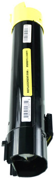 This is the right side view of the Dell T222N yellow replacement laserjet toner cartridge by NXT Premium toner