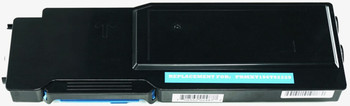 This is the front view of the Xerox 106R02225 cyan replacement laserjet toner cartridge by NXT Premium toner