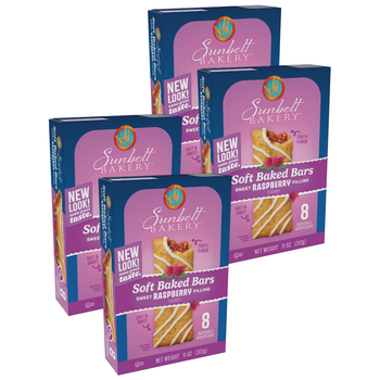 Sunbelt Bakery Raspberry Fruit & Grain Bars, 4 Box Bundle