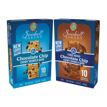 Sunbelt Chocolate Chip Collection features three boxes of Chocolate Chip and Fudge Dipped Chocolate Chip Granola Bars. That is six boxes in total per order.