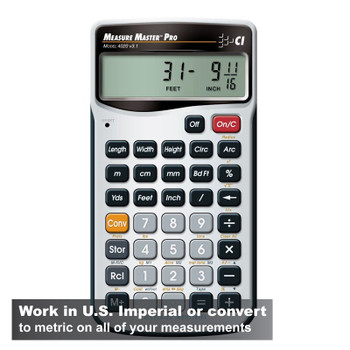 Work in U.S. imperial or convert to metric on all of your measurements