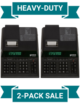 Monroe UltimateX Heavy-Duty Printing Calculator | 2-Pack Sale - LIMITED TIME ONLY