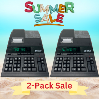 Monroe UltimateX Heavy-Duty Printing Calculator 2-Pack Sale - LIMITED TIME ONLY (Summer Sale)