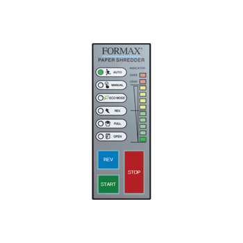 User-friendly LED control panel with load indicator helps to avoid jams