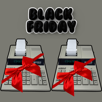 Monroe 122PDX Medium-Duty Printing Calculator | 2-Pack Sale - Black Friday Deal!