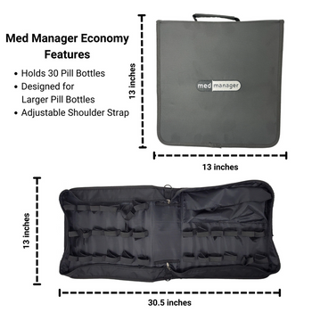 Med Manager Economy Medicine Organizer and Pill Case (Dimensions)