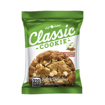 Classic Cookie Soft Baked Apple Cinnamon & Oats Cookie, 2 Boxes, 16 Individually Wrapped Cookies