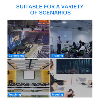 Wireless Presenter Remote with Red Laser Pointer and USB Receiver