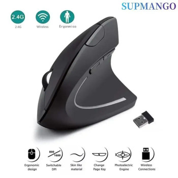 Monroe Ergonomic Vertical Wireless Mouse with Adjustable DPI