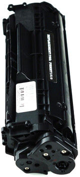 This is the side view of the HP 12A replacement laserjet toner cartridge by NXT Premium toner