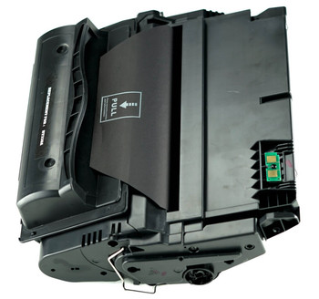 This is the side view of the Hewlett Packard 38A replacement laserjet toner cartridge by NXT Premium toner