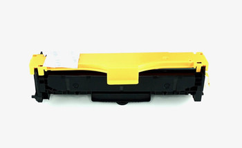 This is the front view of the Hewlett Packard 305A Yellow replacement laserjet toner cartridge by NXT Premium toner