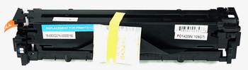 This is the front view of the Hewlett Packard 131A cyan replacement laserjet toner cartridge by NXT Premium toner