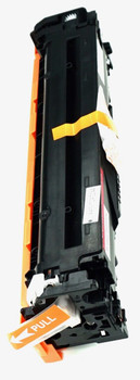 This is the side view of the Hewlett Packard 131A magenta replacement laserjet toner cartridge by NXT Premium toner