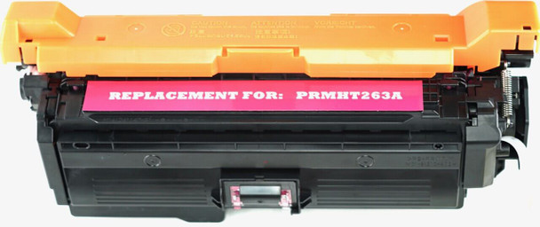 This is the front view of the Hewlett Packard 648A magenta replacement laserjet toner cartridge by NXT Premium toner