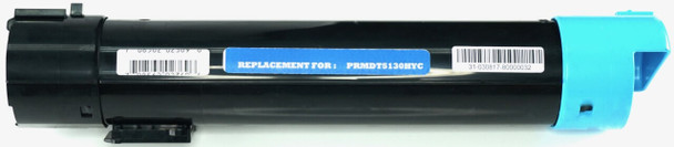 This is the front view of the Dell P614N cyan replacement laserjet toner cartridge by NXT Premium toner