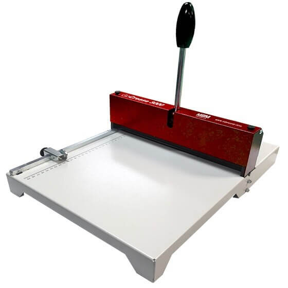 Front view of the MBM GoCrease 3000 Creaser, Perforating and Scoring Machine