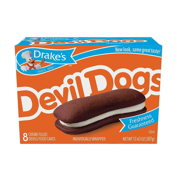 Front box face of Drake's Devil Dogs