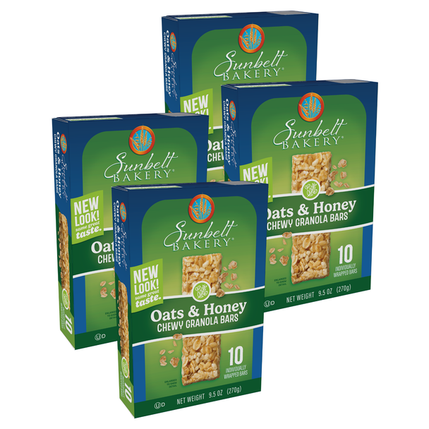 Sunbelt Bakery Oat and Honey Granola Bars, 4 Box Bundle