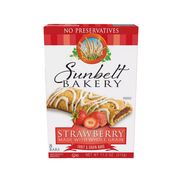 Sunbelt Bakery Strawberry Fruit & Grain Bars (Front View)
 